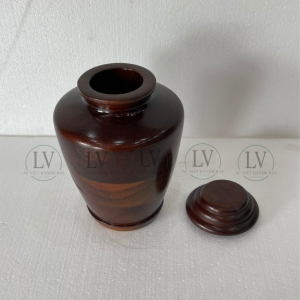 Handcrafted wooden funeral urn for adult wholesale from Vietnam