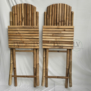 Handmade natural bamboo foldable table and chairs outdoor furniture from Vietnam