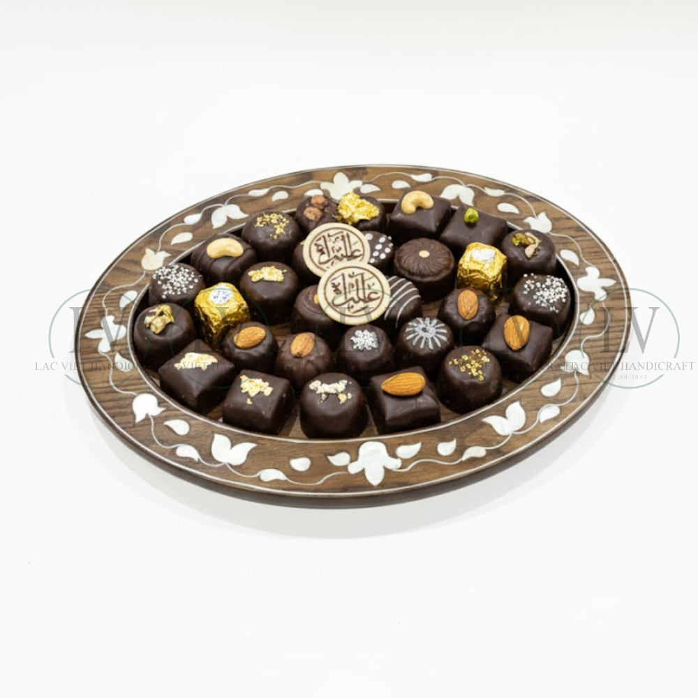 handcrafted-wooden-chocolate-tray-with-mother-of-pearl-2 Wooden Chocolate Tray with Mother of Pearl