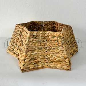 Natural Water Hyacinth Christmas Tree Collar Star Shaped for Holiday Decorations