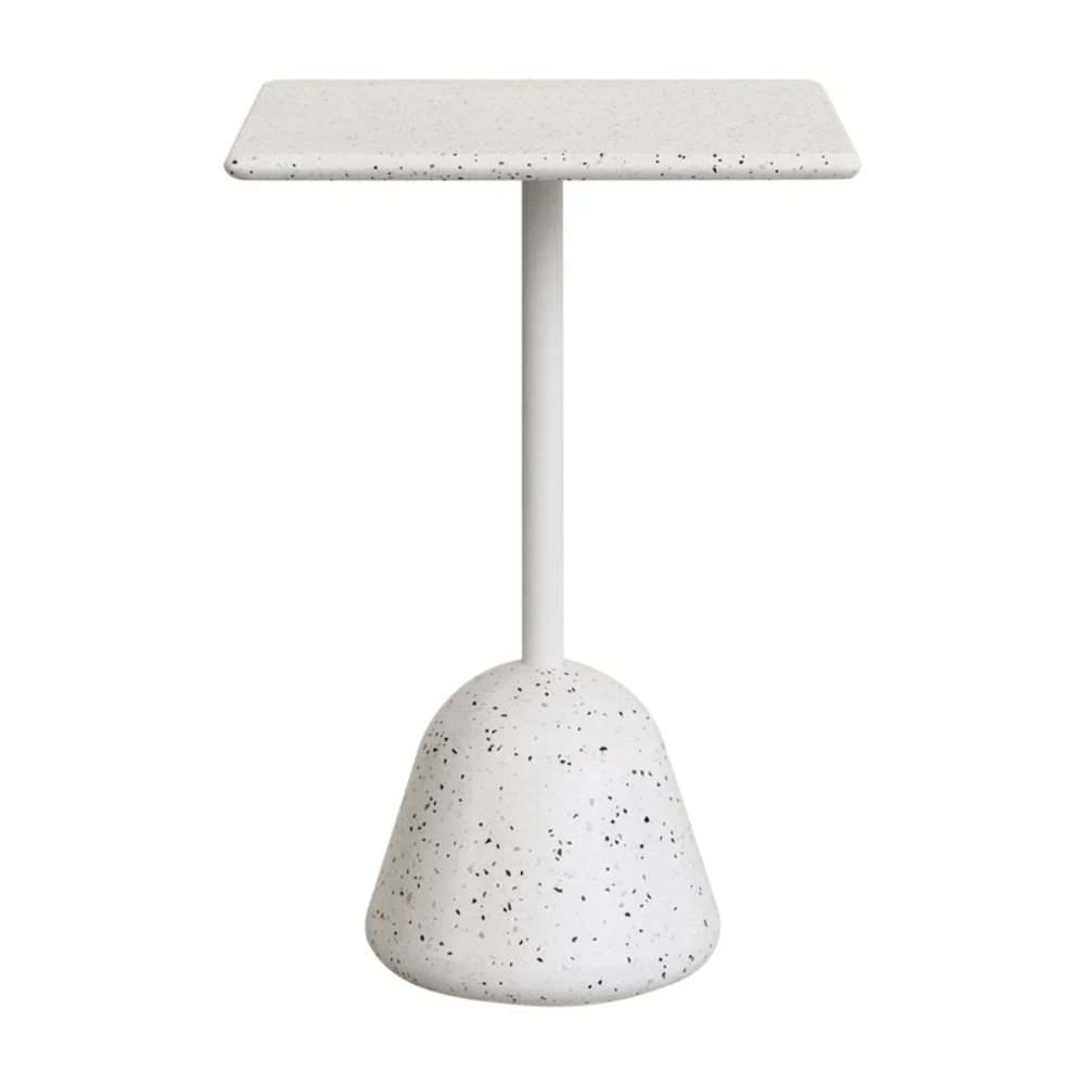 white-terrazzo-square-outdoor-high-bar-table-for-outdoor-2 Square Outdoor High Bar Table
